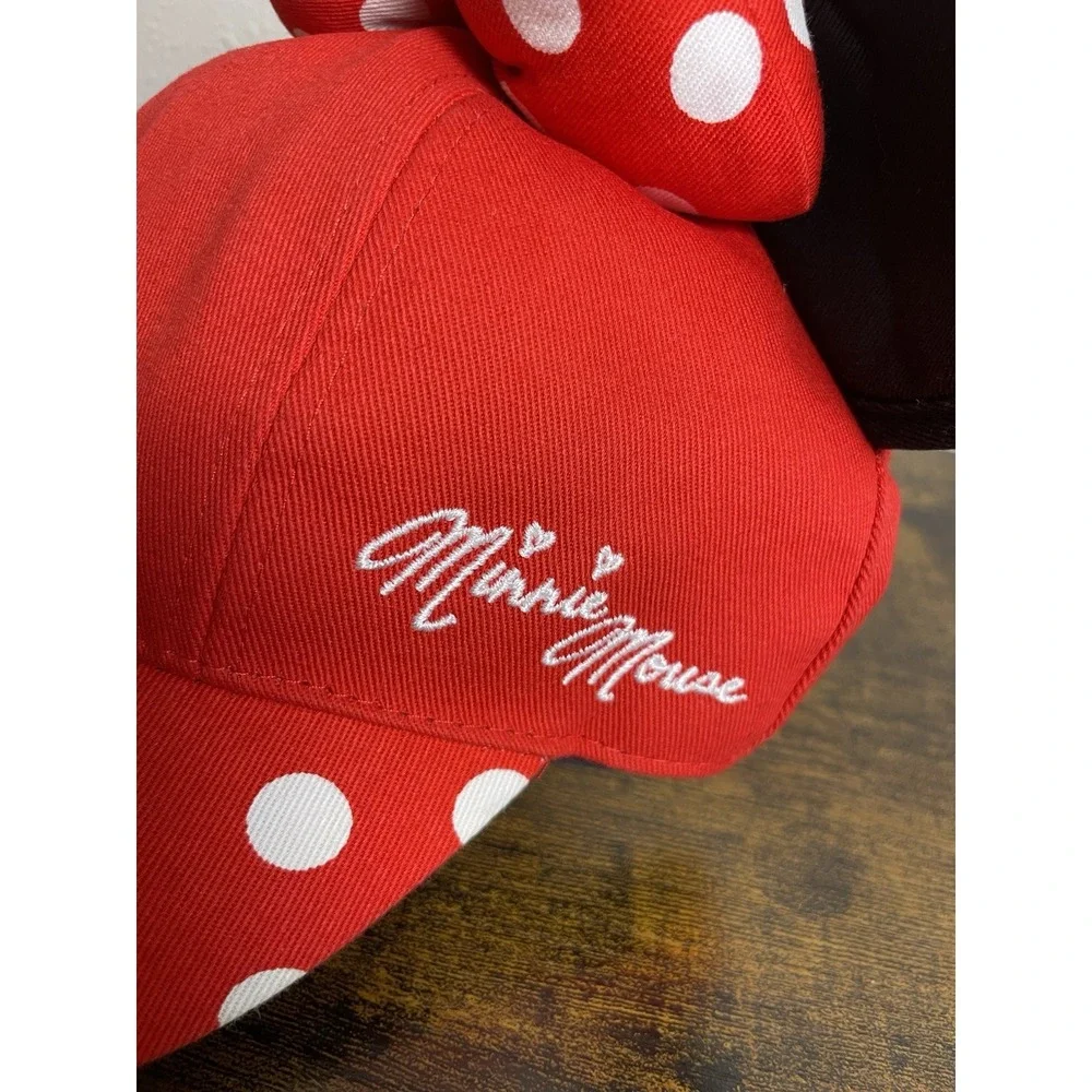 Disney Parks Youth Hat Lot Mickey Mouse Red Minnie Polka Dot 2 Pack Baseball Cap